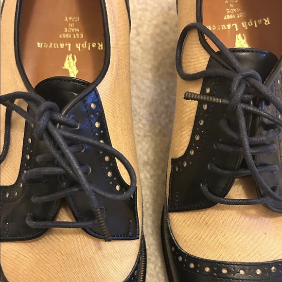 Ralph Lauren Black and Cream Women's Shoes - Picture 9 of 10